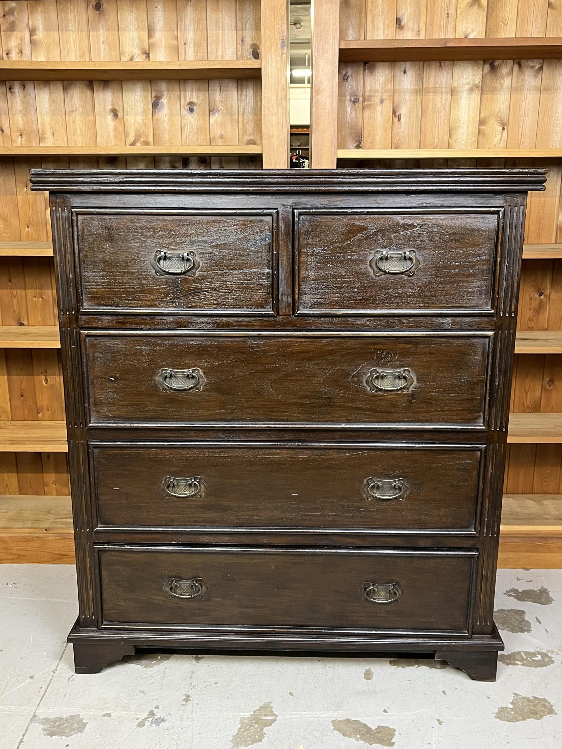 A Lombok chest of drawers. H.121 W.108 D.56cm.