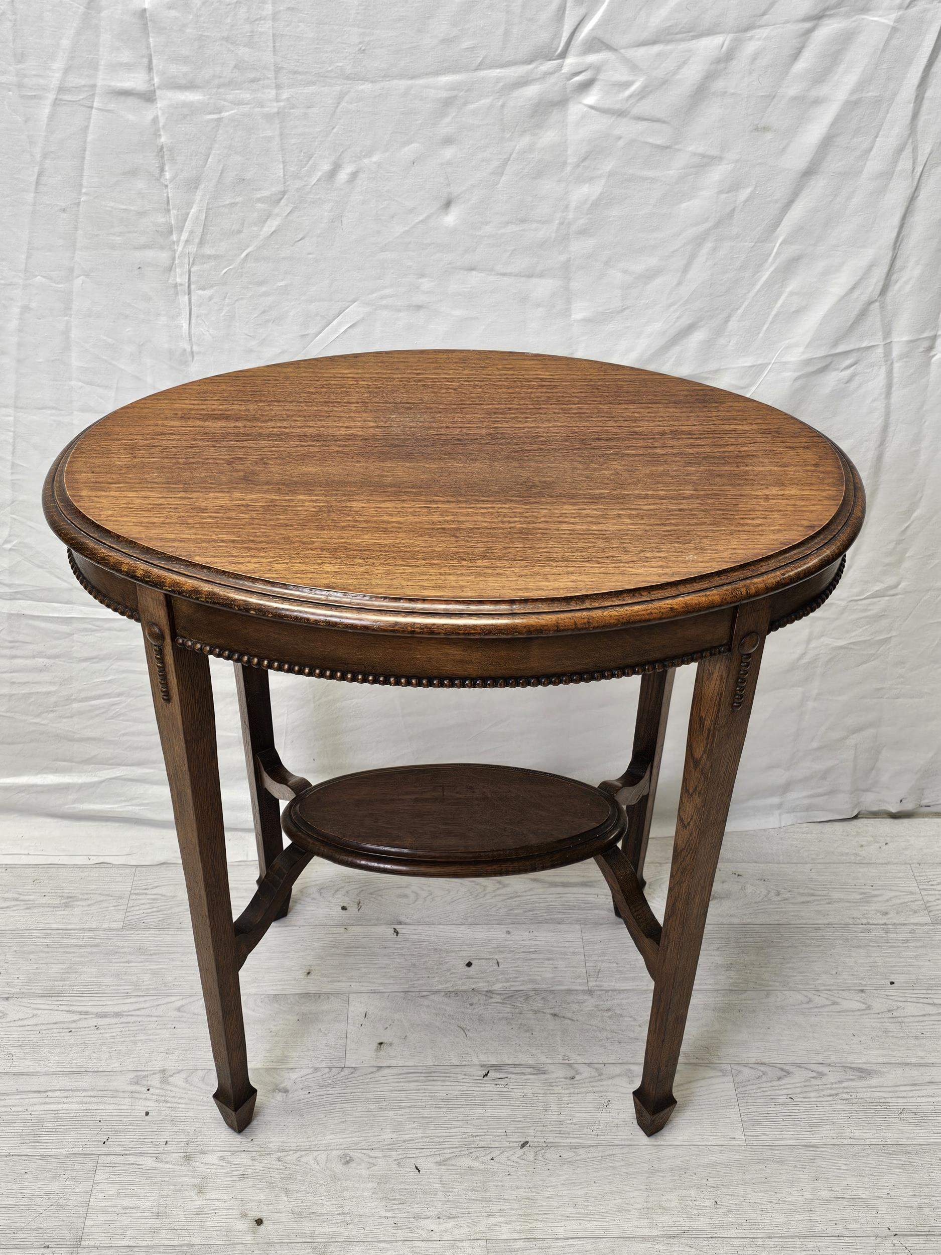 Occasional or lamp table, C.1900 oak. H.75 W.68 D.46cm. - Image 2 of 6