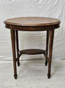 Occasional or lamp table, C.1900 oak. H.75 W.68 D.46cm.