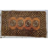 A small Afghan Bokhara rug. H.183 W.105cm.