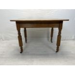 Dining or kitchen table, 19th century ash. H.75 W.107 D.76.5cm.