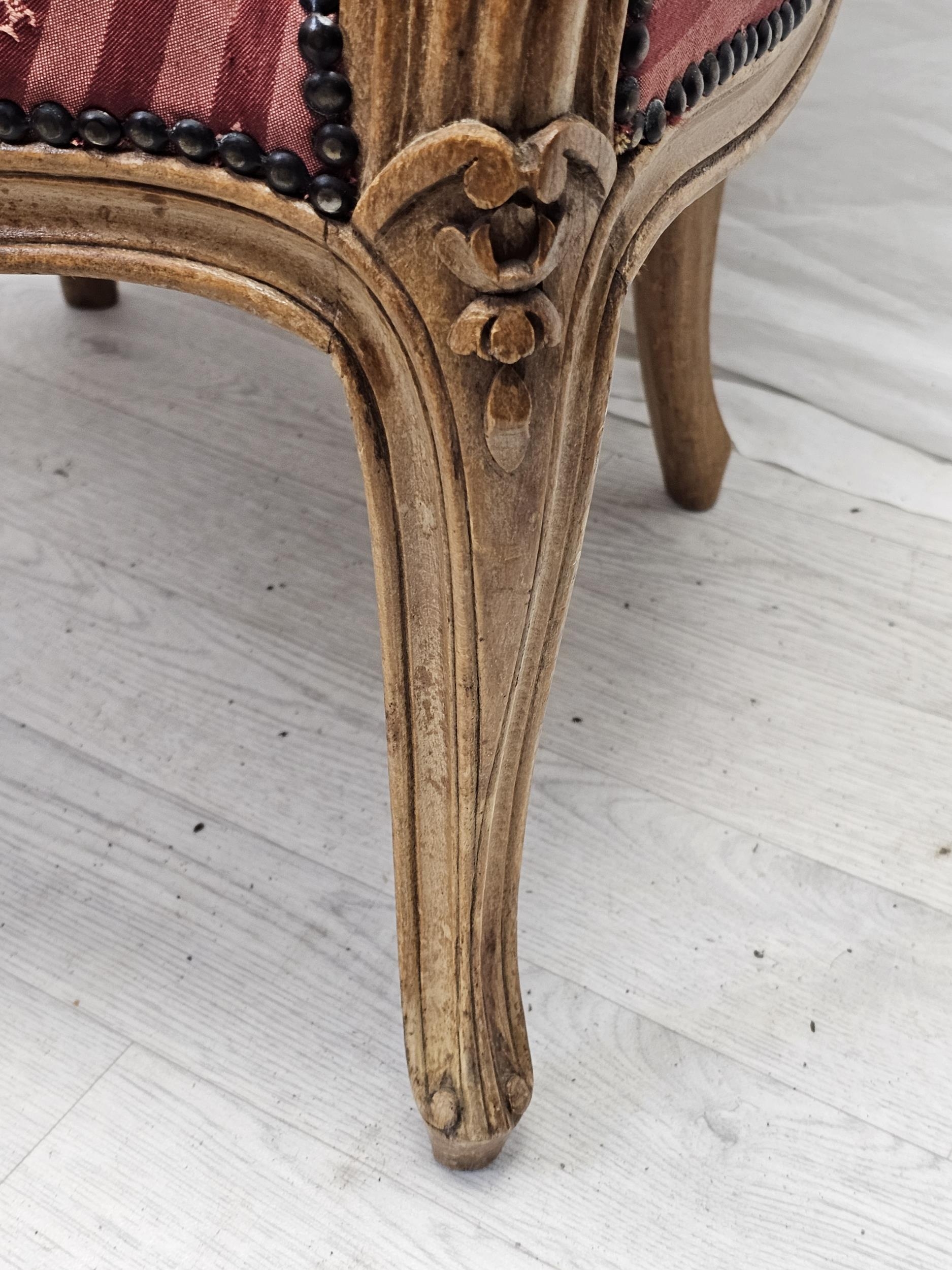 Armchair, French 19th century Provincial style, carved beech. - Image 6 of 7