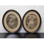 A pair of 19th century engravings, glazed and framed. H.43 W.35cm.