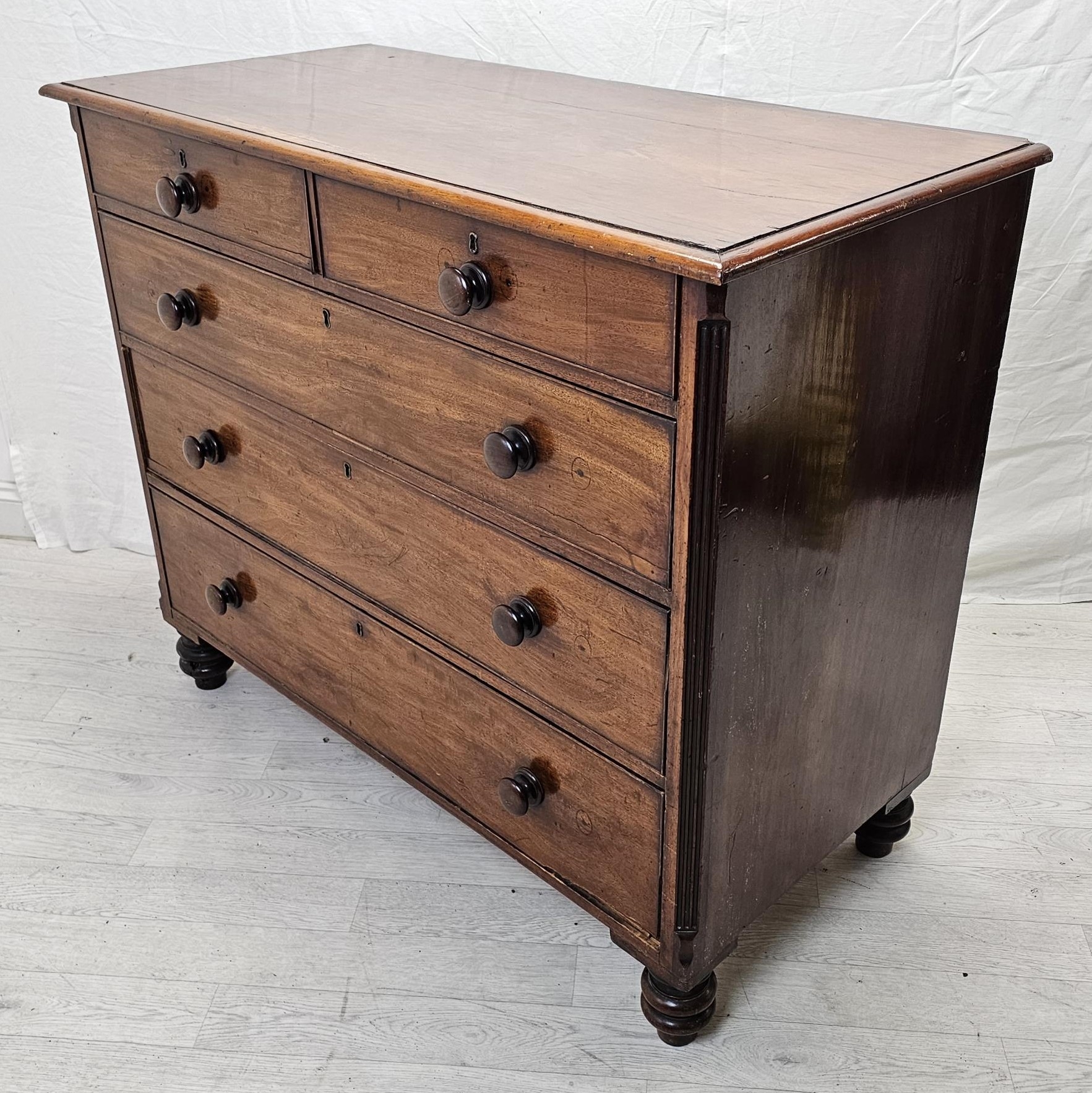 Chest of drawers, 19th century mahogany. H.103 W.121 D.60cm. - Image 5 of 9