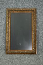 Picture frame, contemporary foliate embossed metal. H.82 W.53cm.