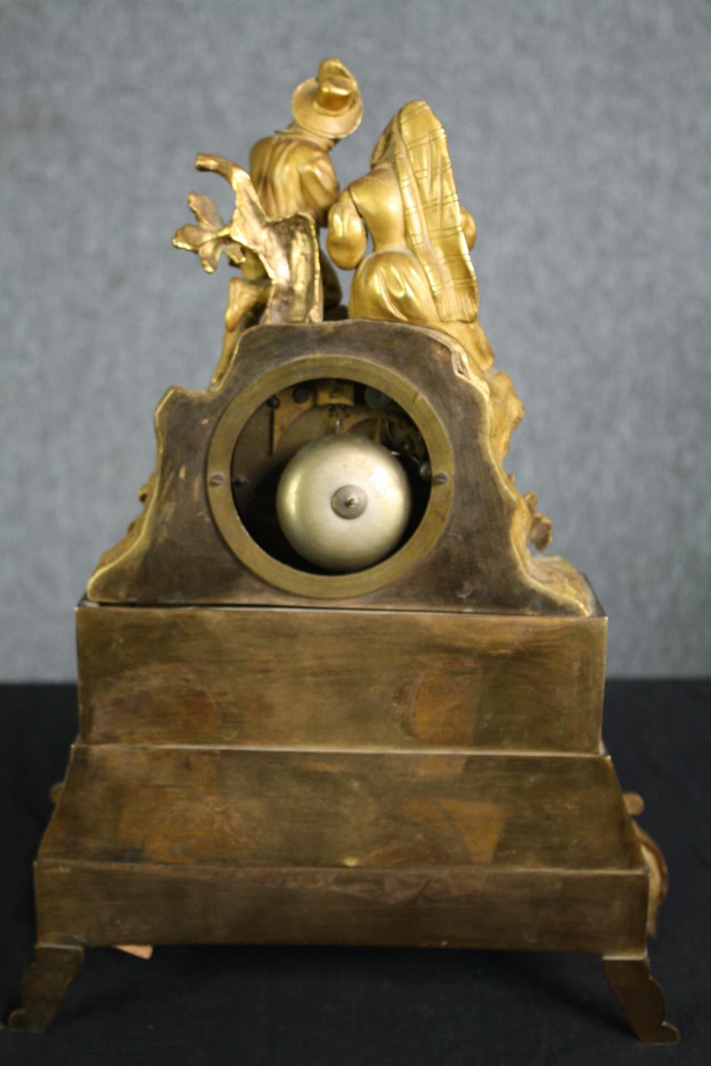 A 19th century French gilt metal mantel clock and a late 19th century ebonised and ormolu mounted - Image 16 of 18