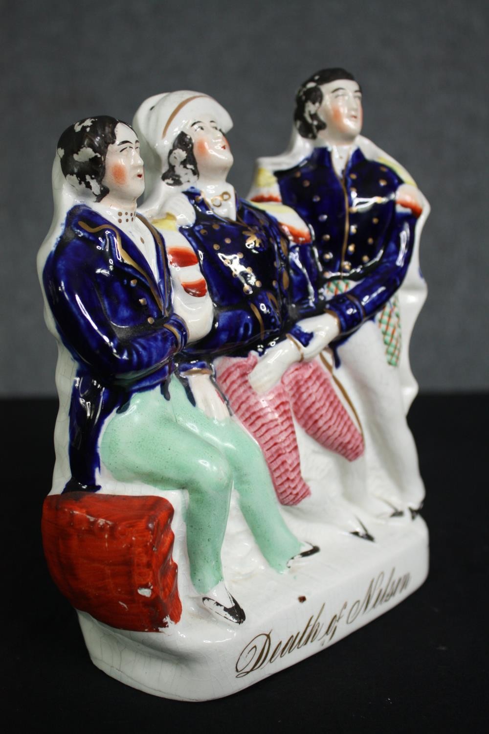 A rare mid 19th Century Staffordshire group, "Death of Nelson" H.23cm. - Image 2 of 3