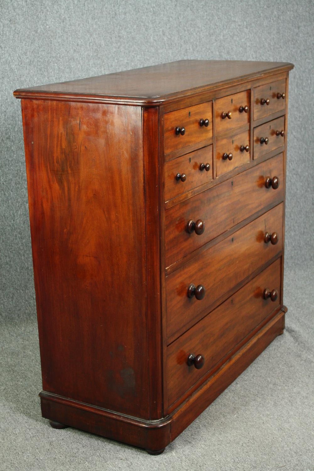 Chest of drawers, mid 19th century mahogany. H.118 W.116 D.51cm. - Image 2 of 6