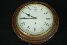 A reproduction 19th century style wall clock. (For display purposes only). Dia.40cm.