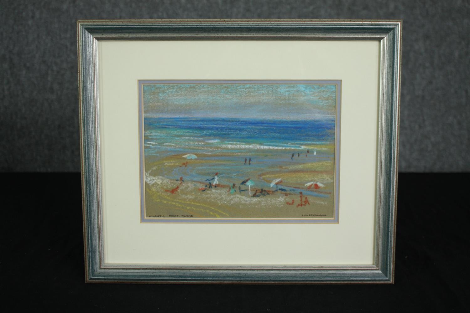 Anna Maria Szymanska, a framed and glazed pastel; Atlantic coast, France, signed bottom right with - Image 2 of 5