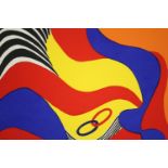 After Alexander Calder, coloured lithograph on quality paper, Flying Colors, signed in plate. H.56