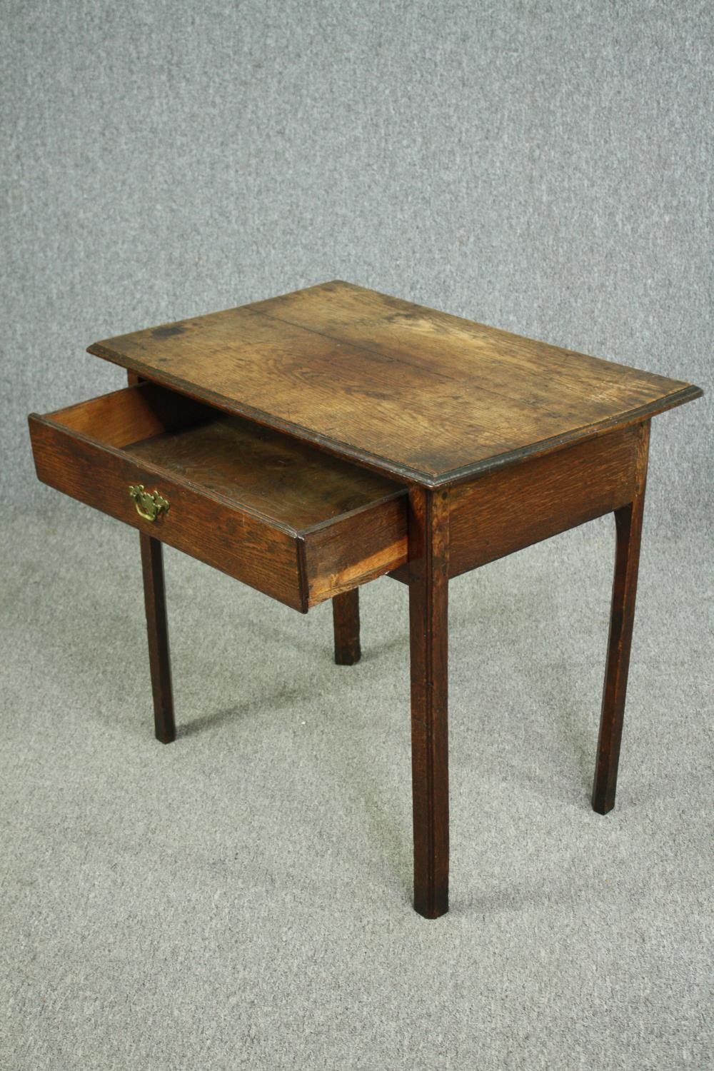 Side table, Georgian oak. H.71 W.79 D.52cm. - Image 5 of 7