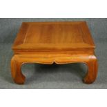 Coffee table, Chinese hardwood. H.45 W.83 D.83cm.