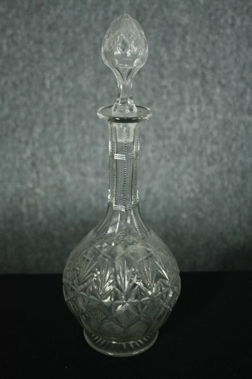 A collection of cut crystal and other glass along with a decanter and stopper. H.33cm. (Largest) - Image 4 of 8