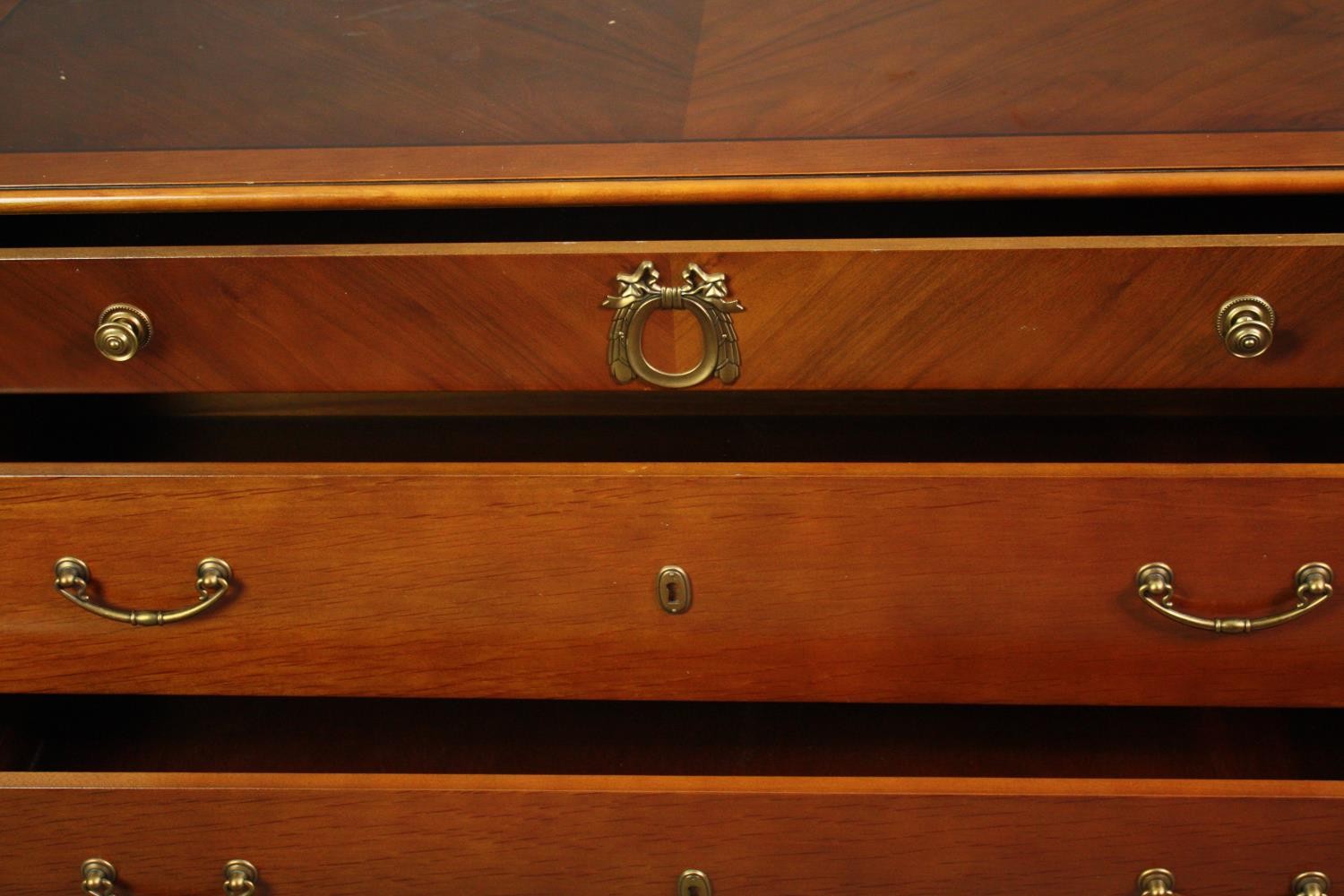Chest of drawers, contemporary Empire style cherrywood. H.80 W.119 D.42cm. - Image 5 of 8