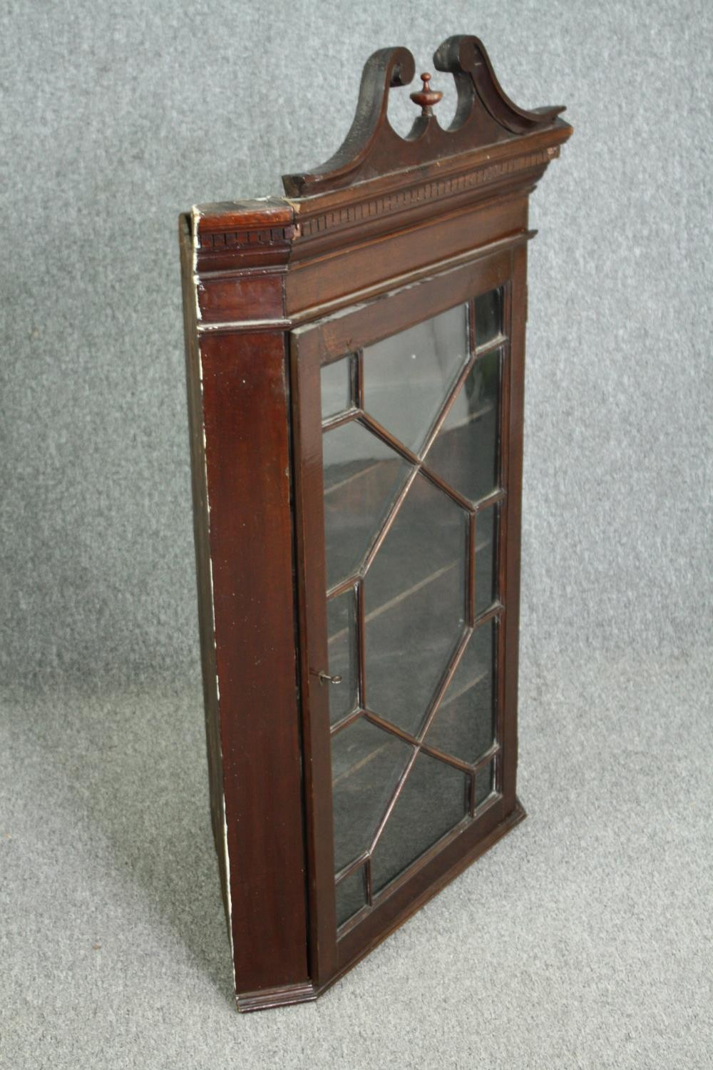 Corner cabinet, 19th century mahogany. H.114 W.70 D.32cm. - Image 2 of 5