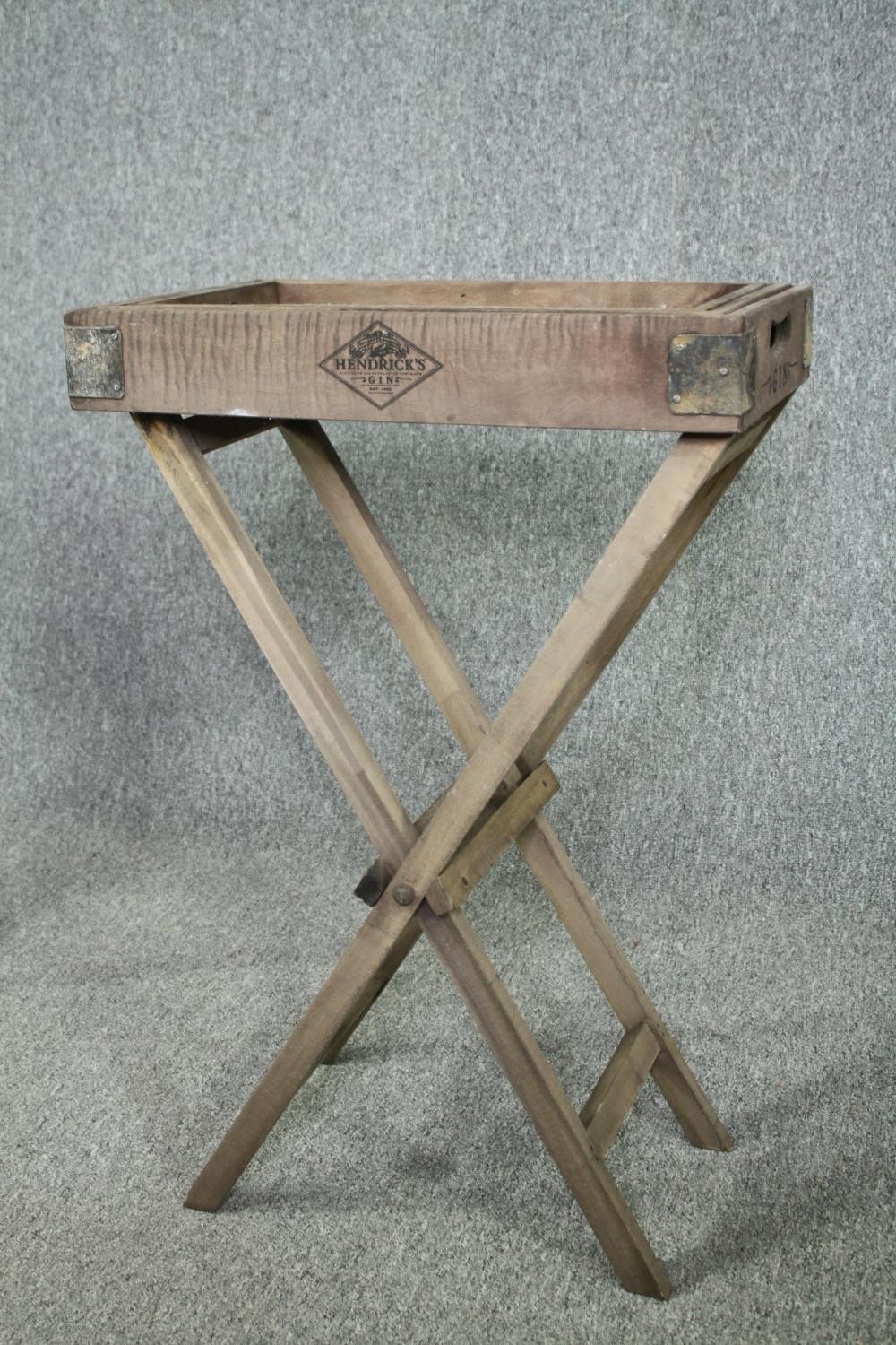 A set of three graduating fitted trays on a folding stand. H.80 W.52 D.33xm. (each) - Image 2 of 4