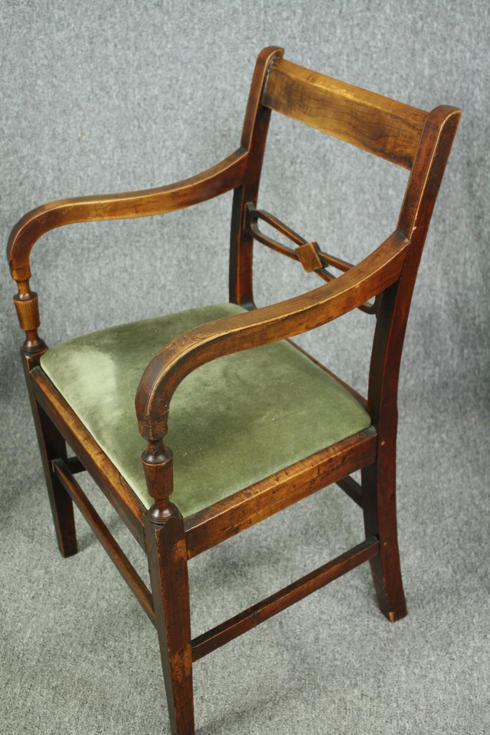Two Georgian mahogany armchairs and a later similar chair. - Image 6 of 7