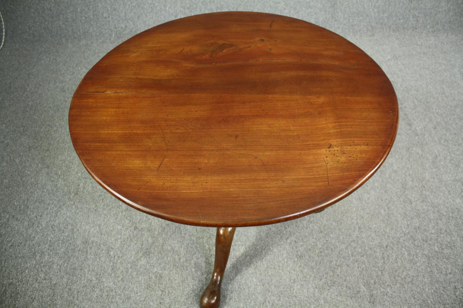 Occasional table, Georgian mahogany with tilt top birdcage action. H.72 Dia.89cm. - Image 2 of 6