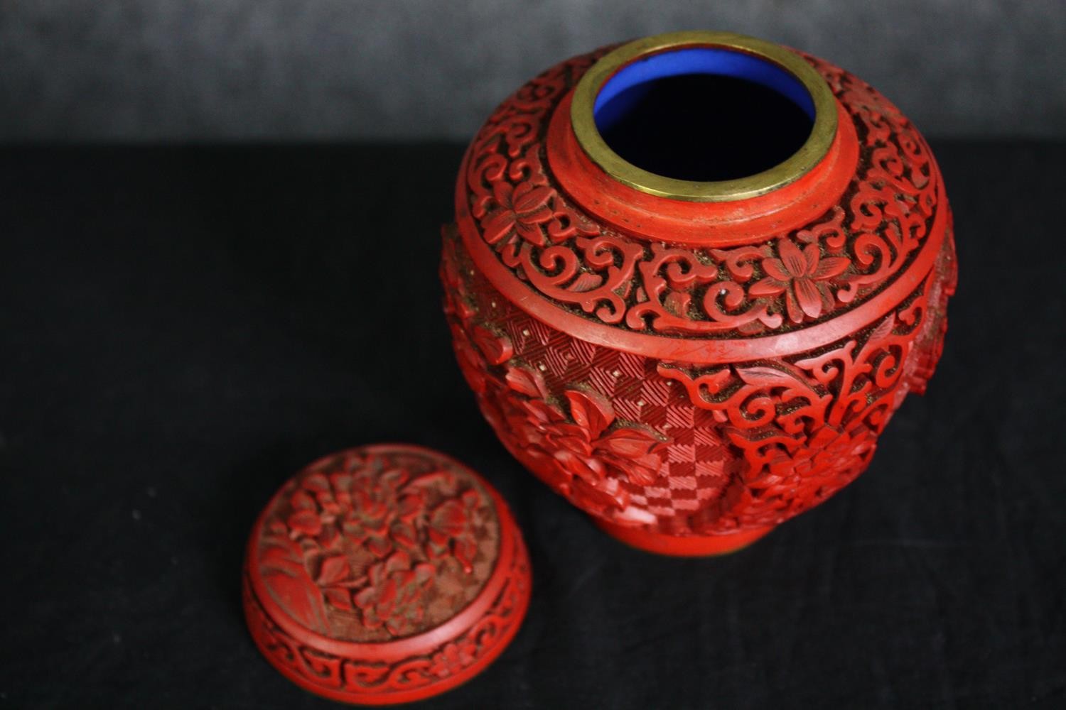 A Japanese hand painted flower plate along with a Persian lacquered box, a hand painted insect egg - Image 13 of 15