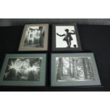 Art photography, four framed and glazed monochrome studies. H.32 W.24cm. (each)