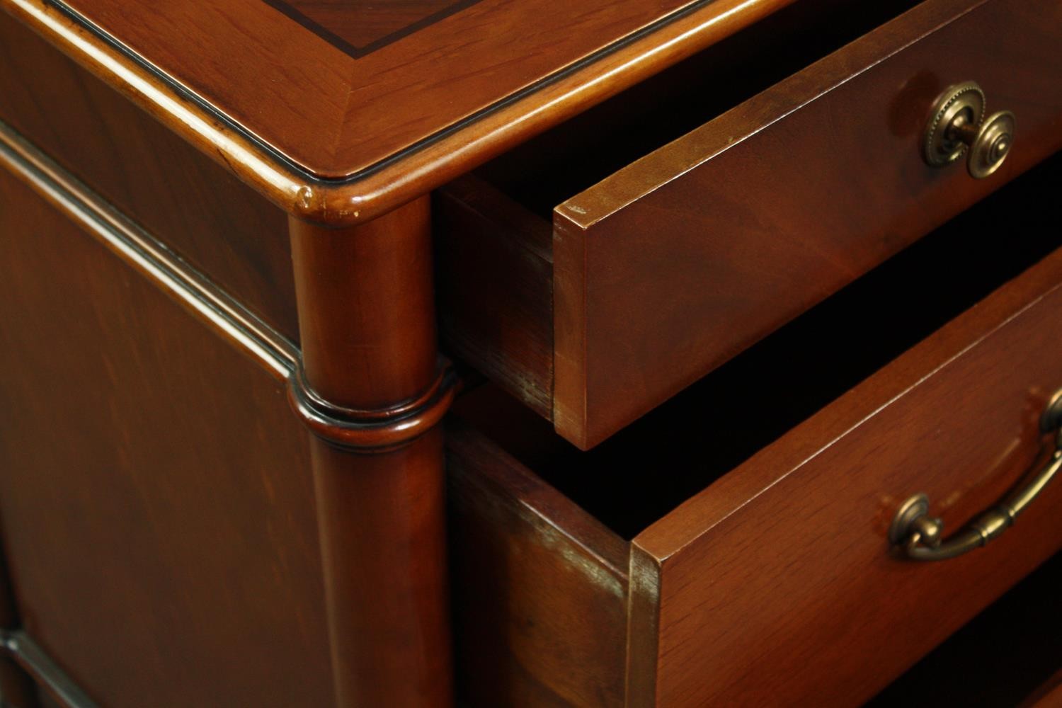 Chest of drawers, contemporary Empire style cherrywood. H.80 W.119 D.42cm. - Image 9 of 9