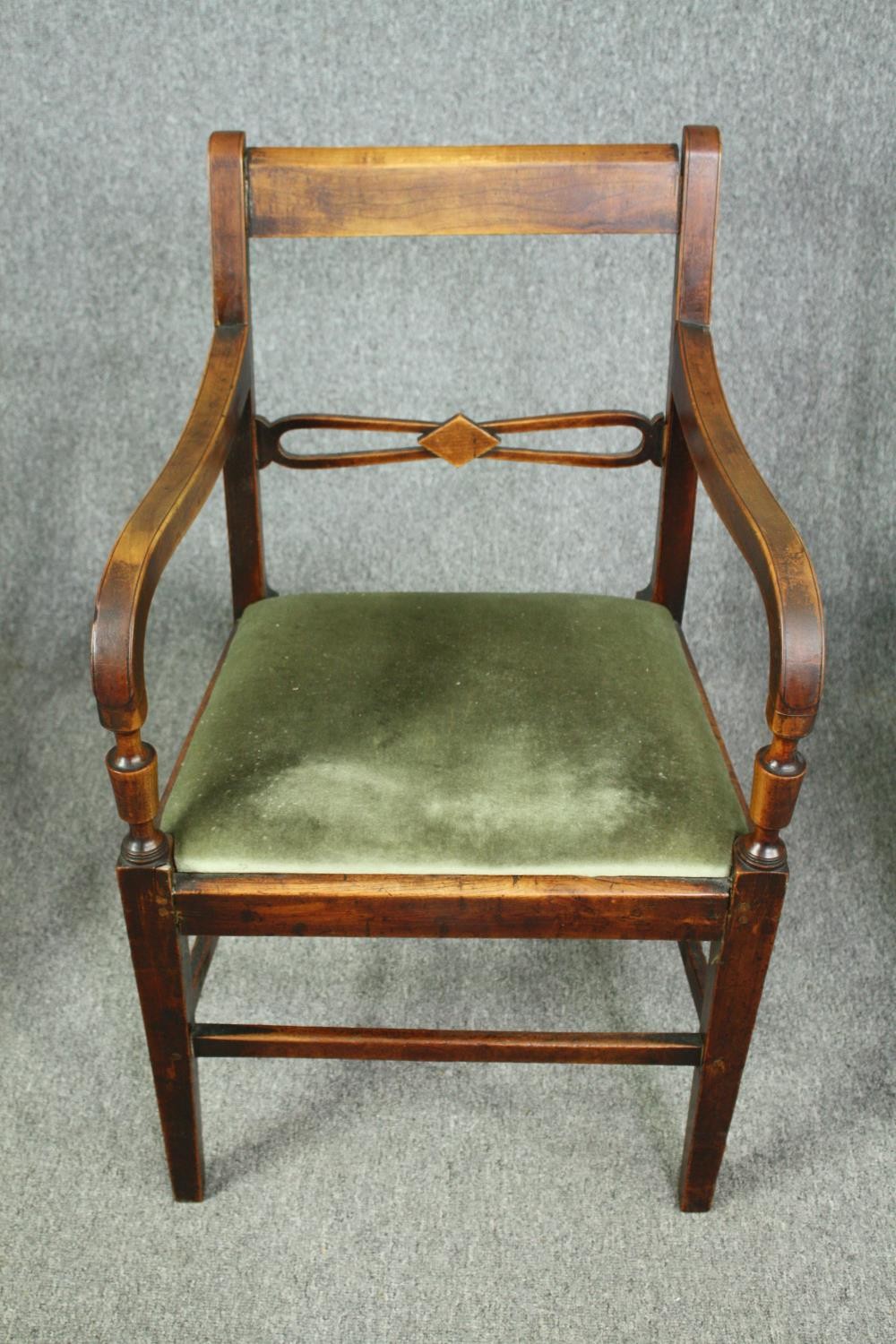 Two Georgian mahogany armchairs and a later similar chair. - Image 3 of 7