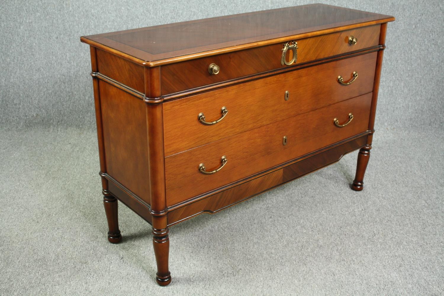 Chest of drawers, contemporary Empire style cherrywood. H.80 W.119 D.42cm. - Image 2 of 8