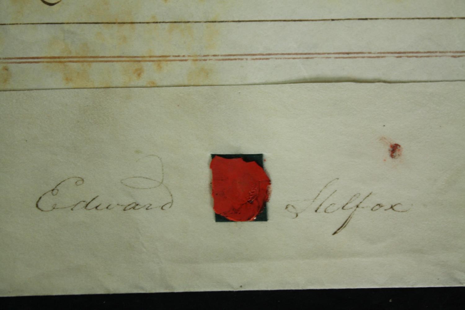 A conveyency contract dated 1830/31 in the city of Chester. H.60 W.75cm. - Image 9 of 10