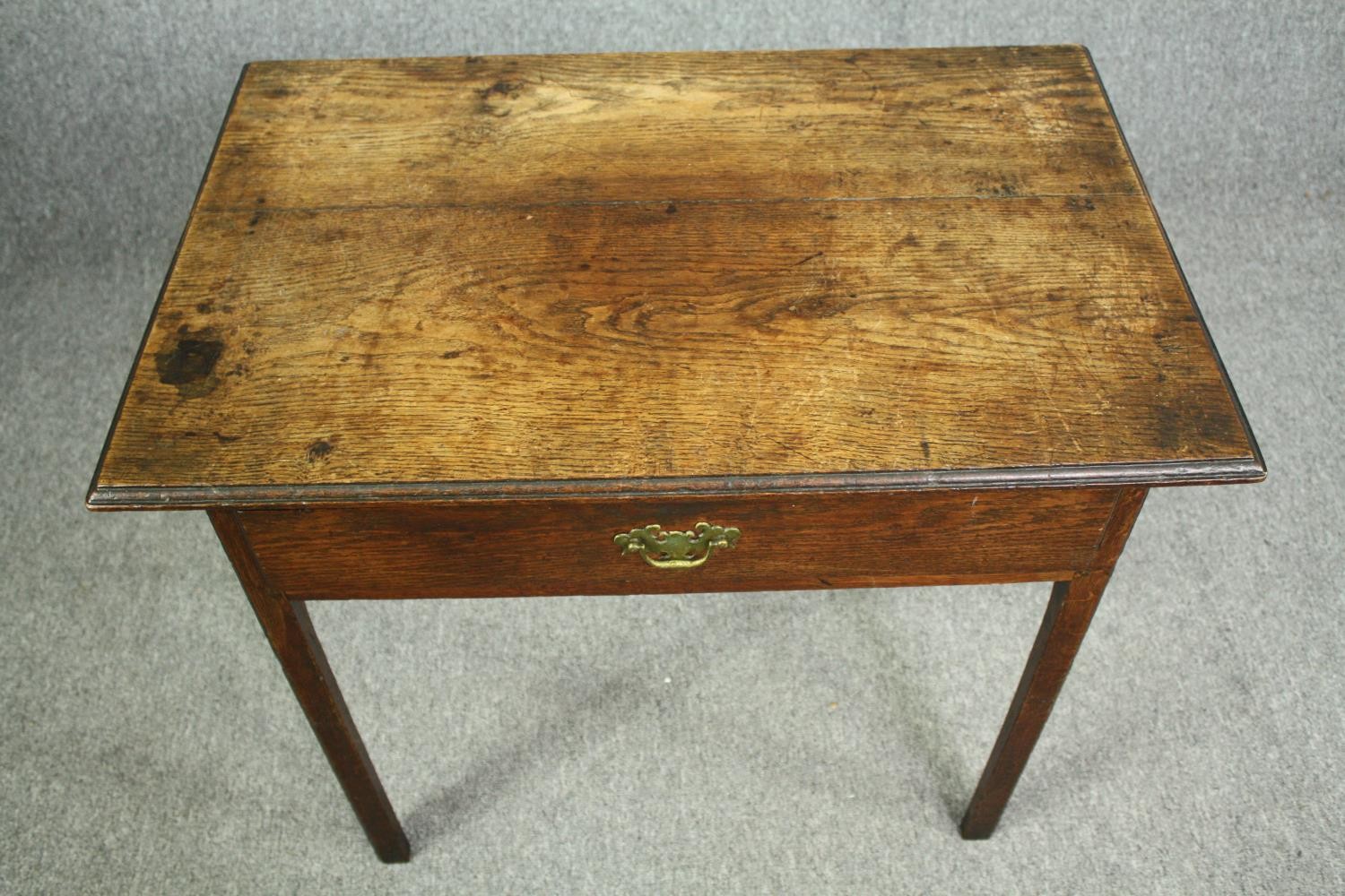 Side table, Georgian oak. H.71 W.79 D.52cm. - Image 4 of 7