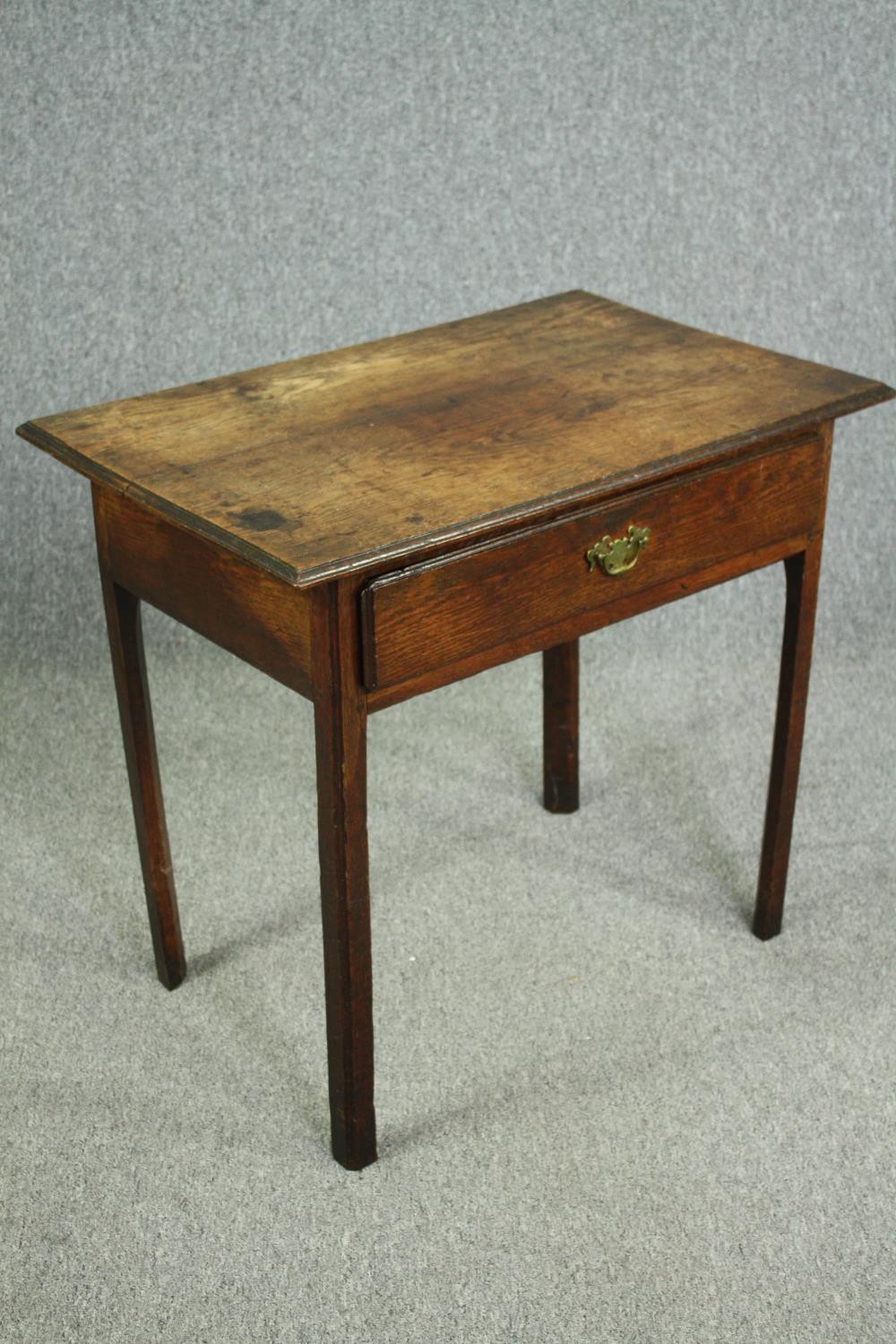 Side table, Georgian oak. H.71 W.79 D.52cm. - Image 2 of 7