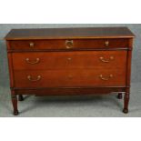 Chest of drawers, contemporary Empire style cherrywood. H.80 W.119 D.42cm.