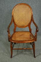 Armchair, 19th century mahogany. H.84cm.
