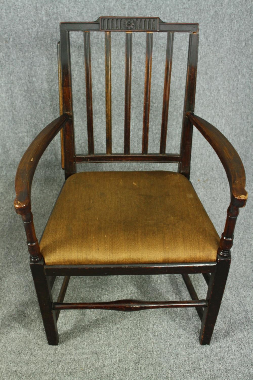 Two Georgian mahogany armchairs and a later similar chair. - Image 4 of 7