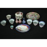 A mixed collection of Japanese and Chinese porcelain to include a 19th century Famille Rose lidded