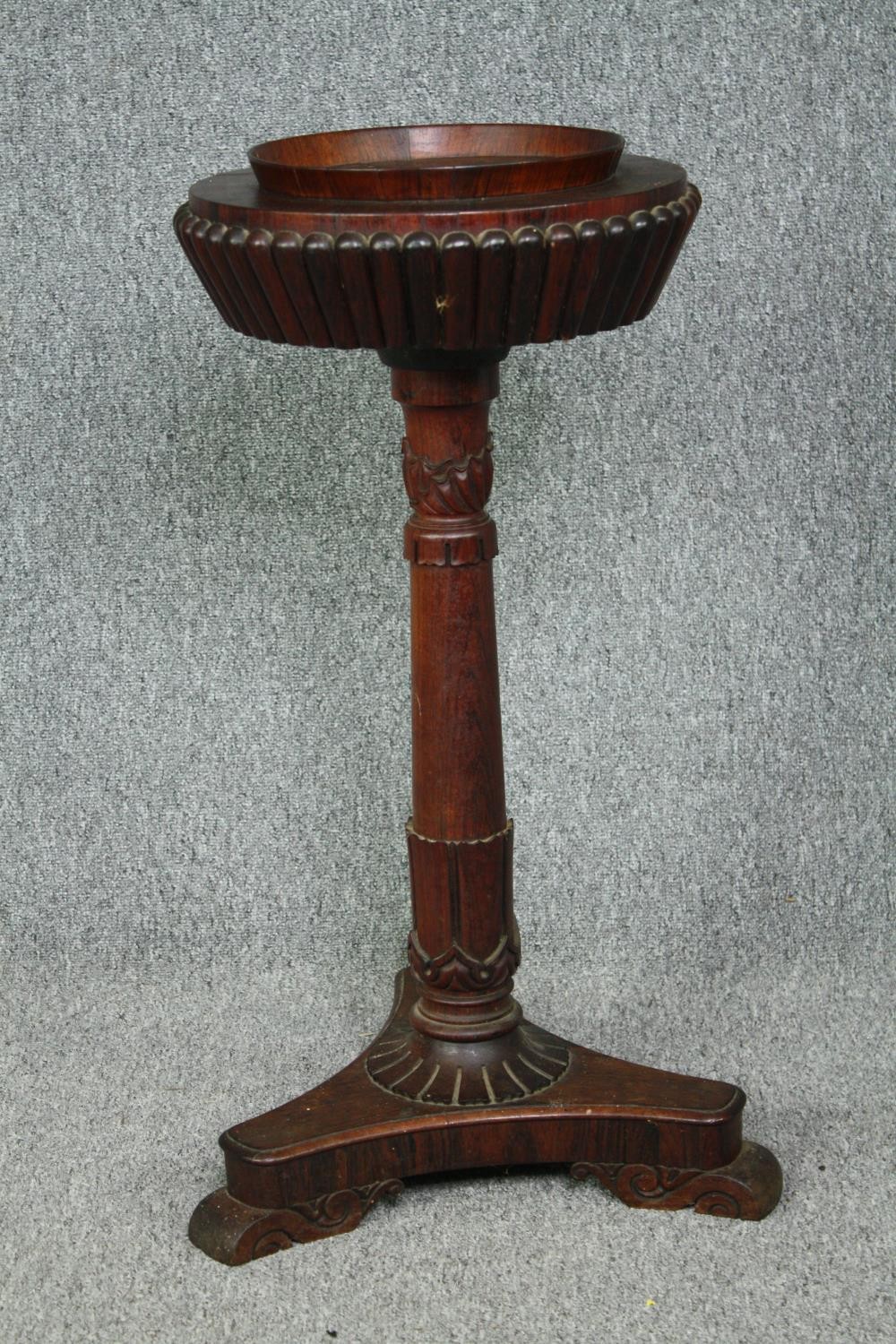 An unusual late Regency pedestal jardiniere stand. H.75cm. - Image 2 of 4