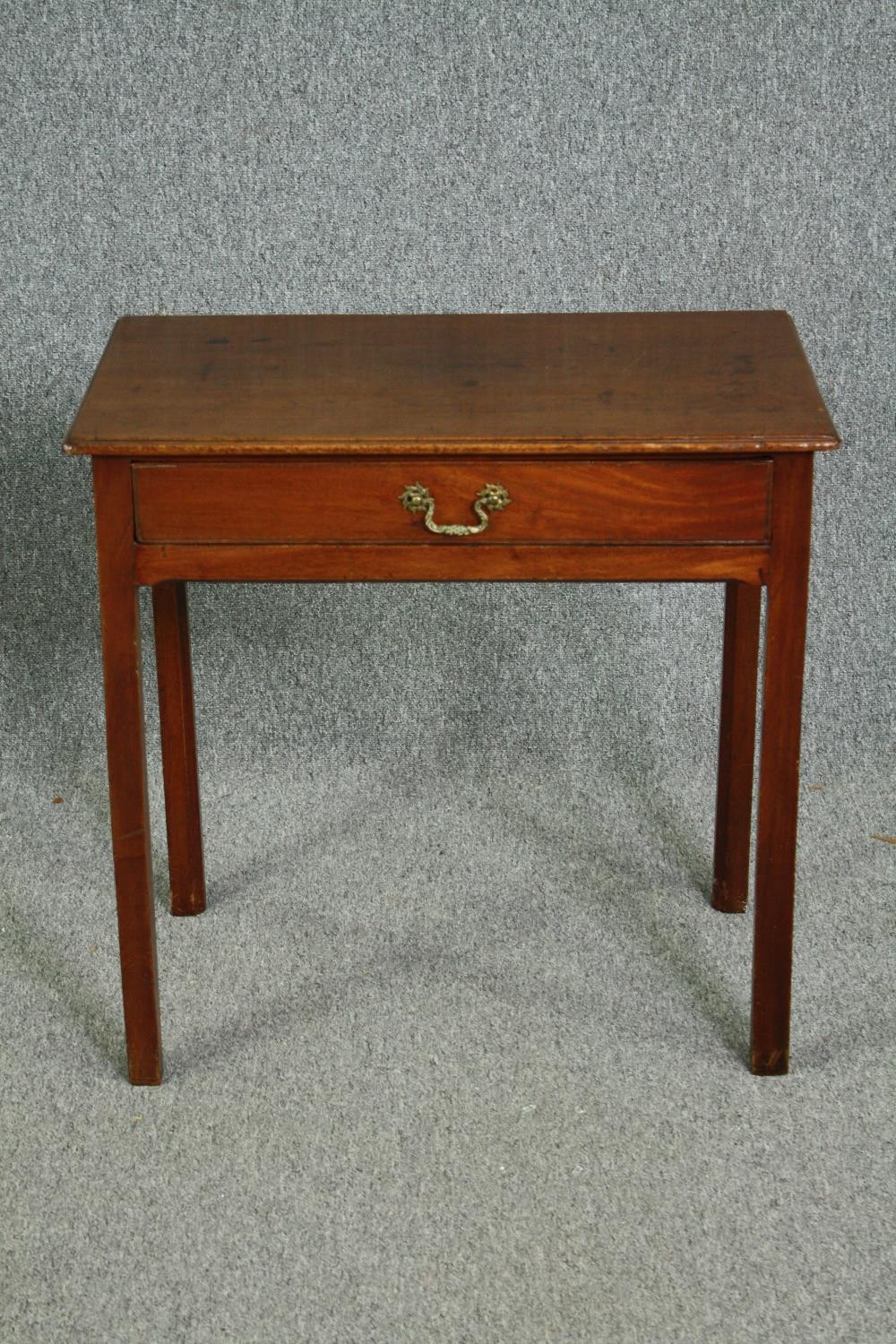 Side table, Georgian mahogany. H.71 W.72 D.42cm.