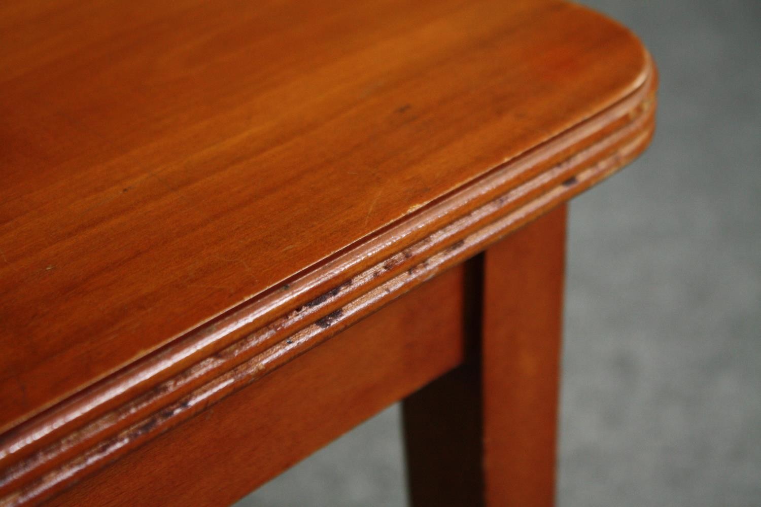 A vintage coffee table, 19th century style Continental satinwood with central painted cartouche. - Image 9 of 9