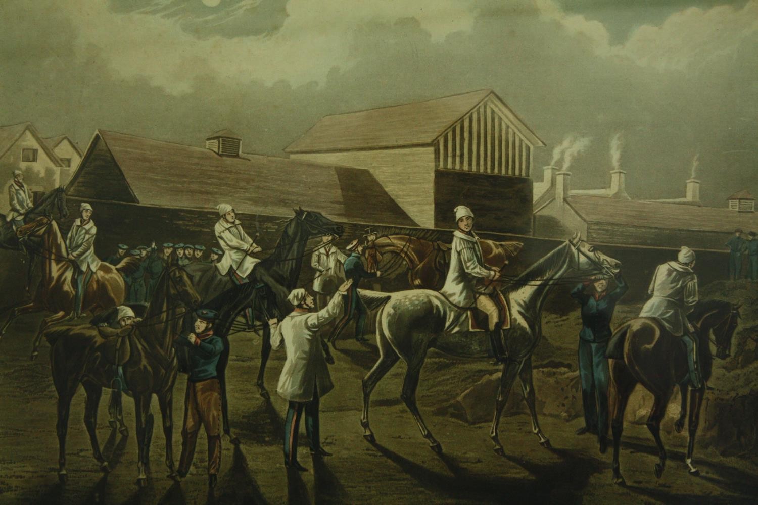 A set of four 19th century prints, The First Steeplechase on Record, framed and glazed. H.51 W.59cm. - Image 4 of 10