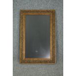 Picture frame, contemporary foliate embossed metal. H.82 W.53cm.