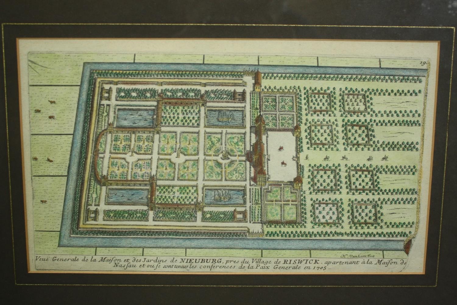 Two 19th century hand coloured lithographs, architectural plans, framed and glazed. H.39 W.49cm. ( - Image 4 of 5