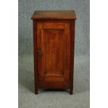 Pot cupboard, late 19th century oak. H.78 W.40 D.35cm.