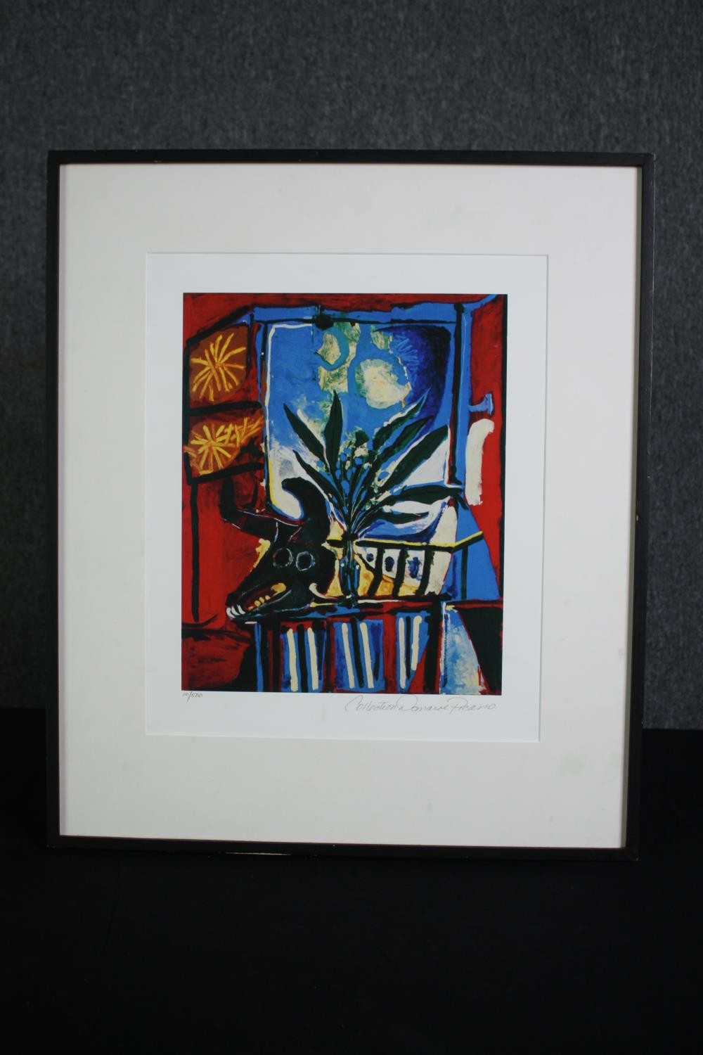 After Picasso, giclee print on paper, Window, Flower and Bull's Head, numbered and signed, blind - Image 2 of 6
