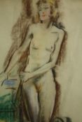 A pastel nude study, framed and glazed, unsigned. H.84 W.47cm.