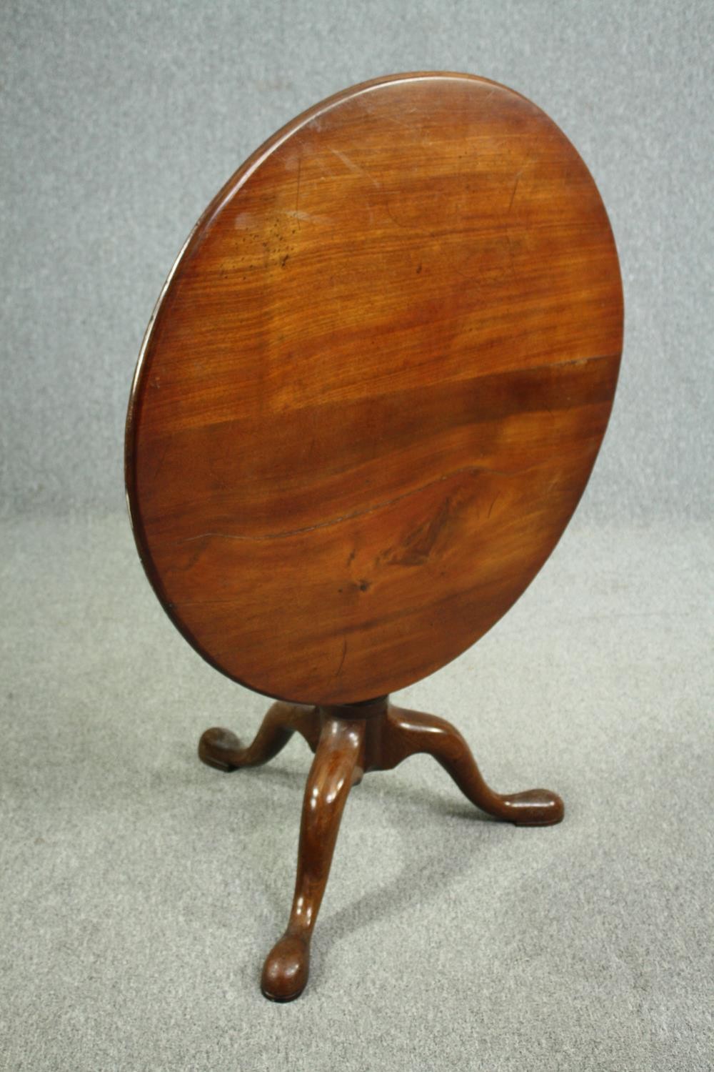 Occasional table, Georgian mahogany with tilt top birdcage action. H.72 Dia.89cm. - Image 5 of 6