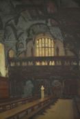 Henry Thomas Jarman (1871-1956), oil on canvas, Middle Temple Dining Hall, signed, gilt framed. H.80