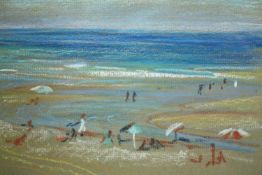 Anna Maria Szymanska, a framed and glazed pastel; Atlantic coast, France, signed bottom right with