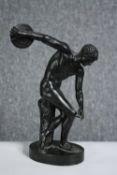 A bronze figure, Classical olympian. H.23cm.