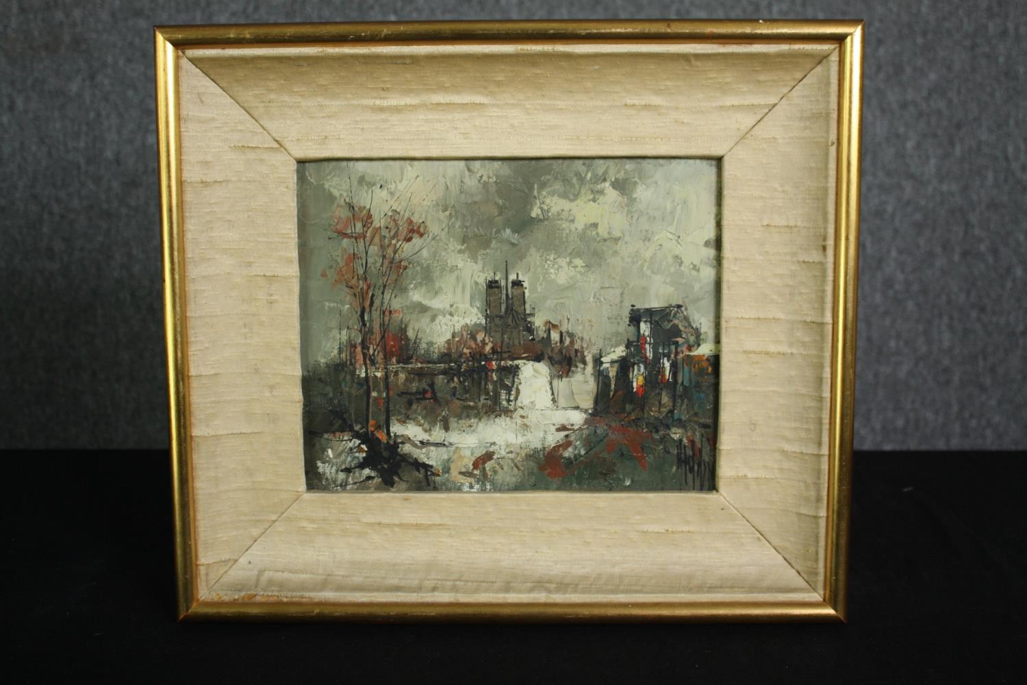 Oil on canvas, Impressionist style, inscribed Aldo Paris 1967 to the reverse. H.36 W.41cm. - Image 2 of 4