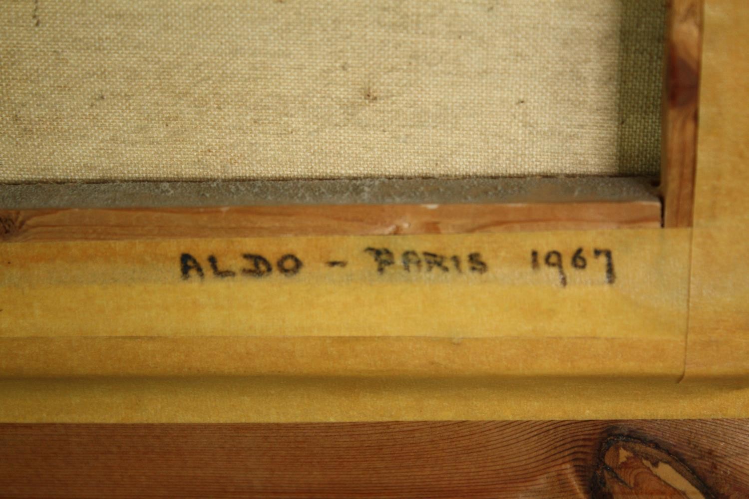 Oil on canvas, Impressionist style, inscribed Aldo Paris 1967 to the reverse. H.36 W.41cm. - Image 4 of 4